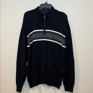 U.S. Polo Assn. Black and Gray Zip-Up Sweater98% Cotton